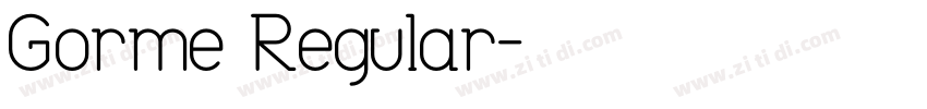 Gorme Regular字体转换